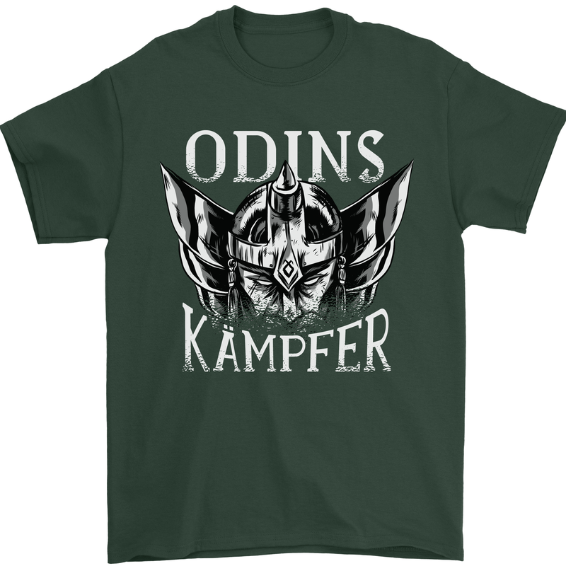 Odins Kampfer Vikings Mens T-Shirt 100% Cotton Forest Green