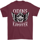 Odins Kampfer Vikings Mens T-Shirt 100% Cotton Maroon
