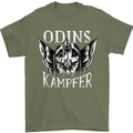 Odins Kampfer Vikings Mens T-Shirt 100% Cotton Military Green