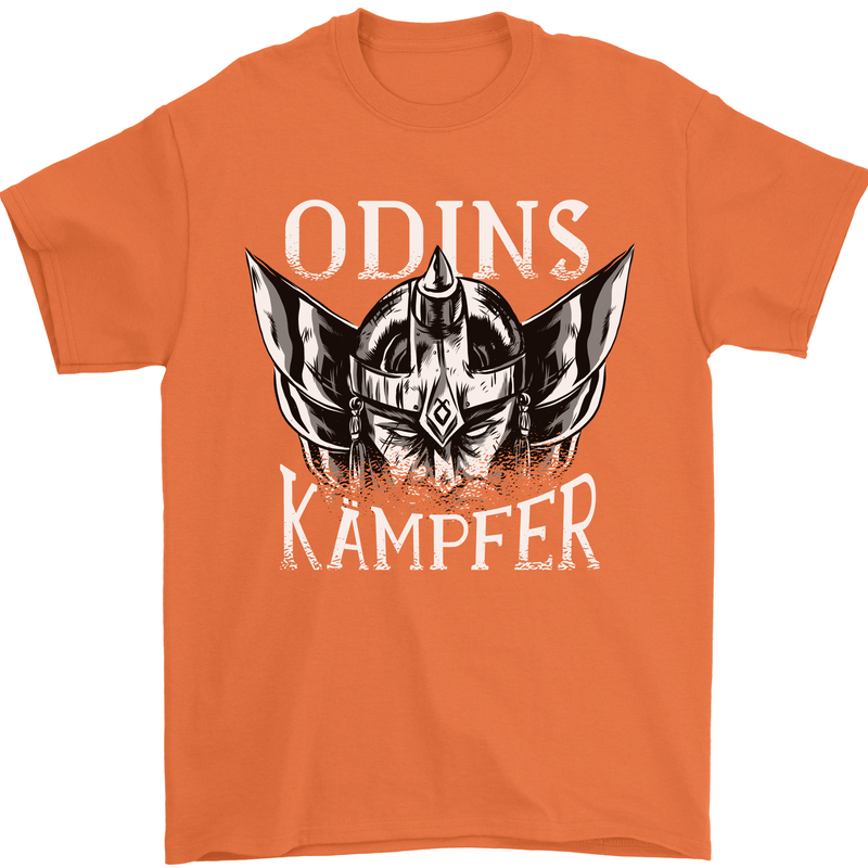 Odins Kampfer Vikings Mens T-Shirt 100% Cotton Orange