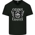 Odins Kampfer Vikings Mens V-Neck Cotton T-Shirt Black