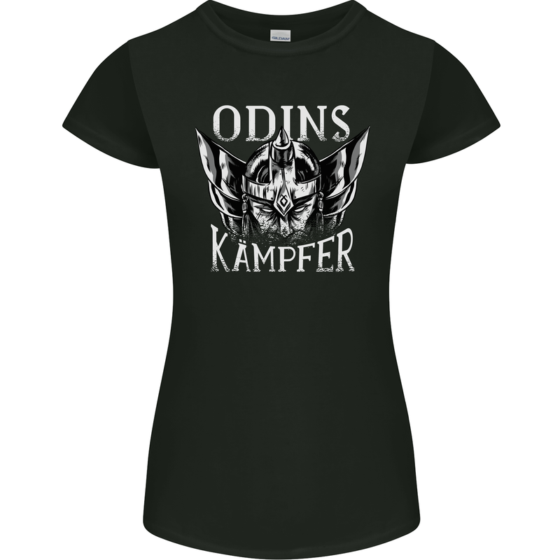 Odins Kampfer Vikings Womens Petite Cut T-Shirt Black