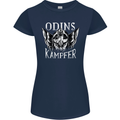 Odins Kampfer Vikings Womens Petite Cut T-Shirt Navy Blue