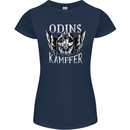 Odins Kampfer Vikings Womens Petite Cut T-Shirt Navy Blue