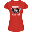 Odins Kampfer Vikings Womens Petite Cut T-Shirt Red