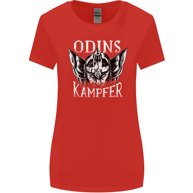 Odins Kampfer Vikings Womens Wider Cut T-Shirt Red