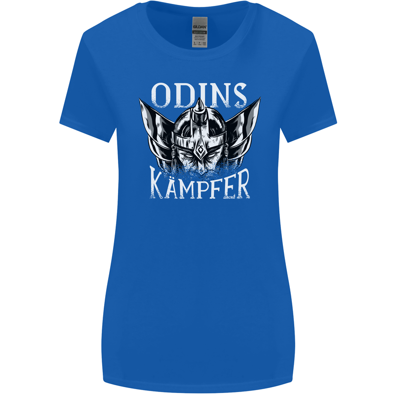 Odins Kampfer Vikings Womens Wider Cut T-Shirt Royal Blue