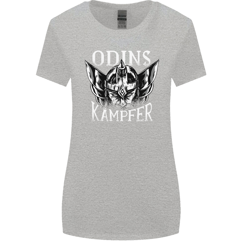 Odins Kampfer Vikings Womens Wider Cut T-Shirt Sports Grey