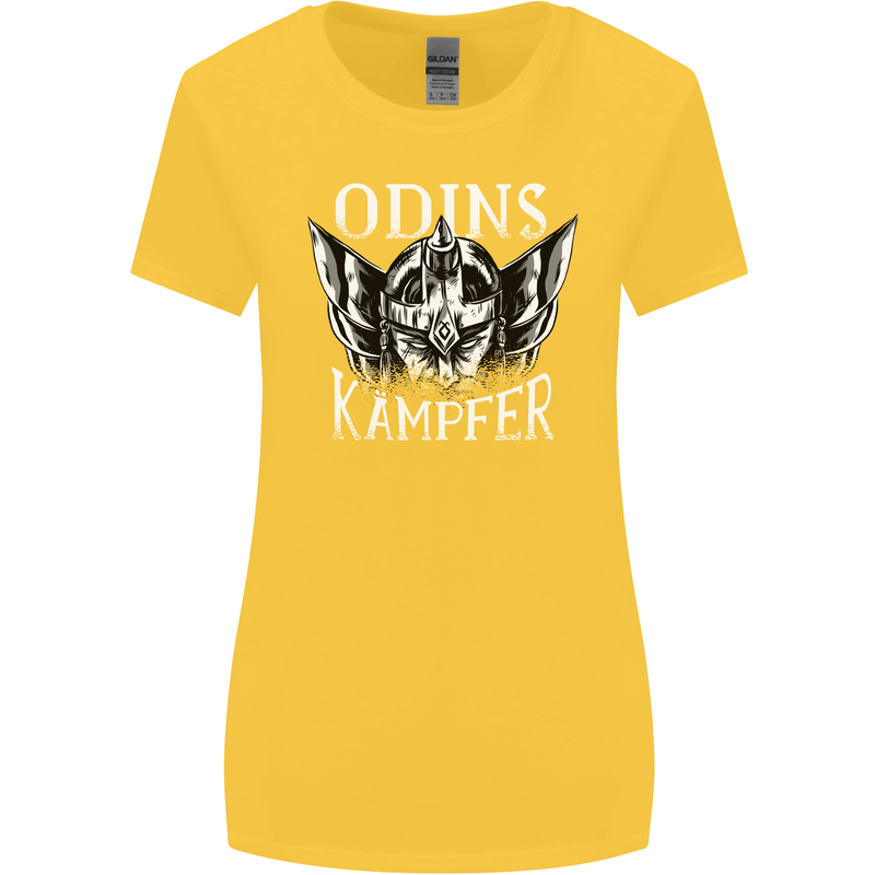 Odins Kampfer Vikings Womens Wider Cut T-Shirt Yellow