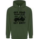 Off Road Driving Club Get Dirty 4x4 Funny Childrens Kids Hoodie Forest Green
