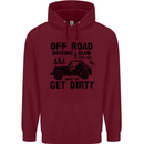 Off Road Driving Club Get Dirty 4x4 Funny Childrens Kids Hoodie Maroon