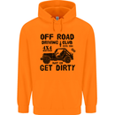 Off Road Driving Club Get Dirty 4x4 Funny Childrens Kids Hoodie Orange