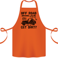 Off Road Driving Club Get Dirty 4x4 Funny Cotton Apron 100% Organic Orange