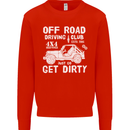 Off Road Driving Club Get Dirty 4x4 Funny Kids Sweatshirt Jumper Bright Red