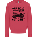 Off Road Driving Club Get Dirty 4x4 Funny Kids Sweatshirt Jumper Heliconia