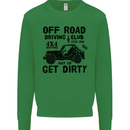 Off Road Driving Club Get Dirty 4x4 Funny Kids Sweatshirt Jumper Irish Green