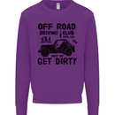 Off Road Driving Club Get Dirty 4x4 Funny Kids Sweatshirt Jumper Purple