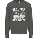 Off Road Driving Club Get Dirty 4x4 Funny Kids Sweatshirt Jumper Storm Grey