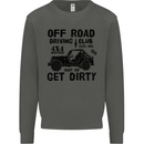 Off Road Driving Club Get Dirty 4x4 Funny Kids Sweatshirt Jumper Storm Grey