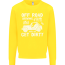 Off Road Driving Club Get Dirty 4x4 Funny Kids Sweatshirt Jumper Yellow