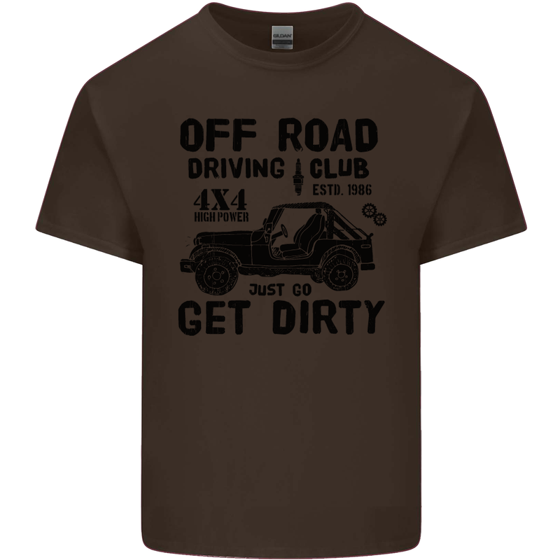 Off Road Driving Club Get Dirty 4x4 Funny Kids T-Shirt Childrens Chocolate