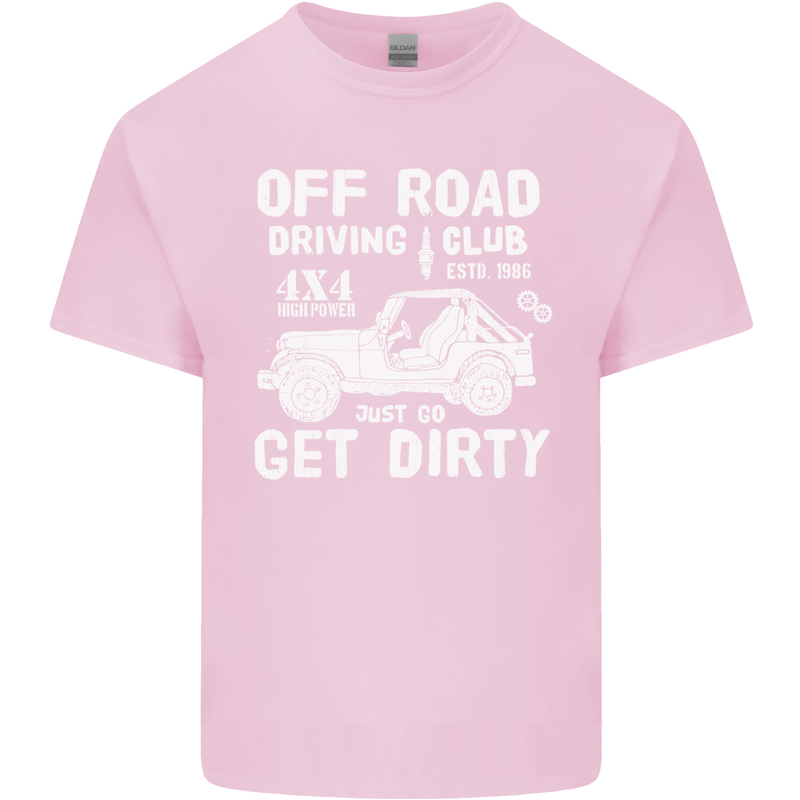 Off Road Driving Club Get Dirty 4x4 Funny Kids T-Shirt Childrens Light Pink