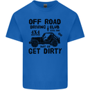Off Road Driving Club Get Dirty 4x4 Funny Kids T-Shirt Childrens Royal Blue