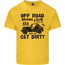 Off Road Driving Club Get Dirty 4x4 Funny Kids T-Shirt Childrens Yellow