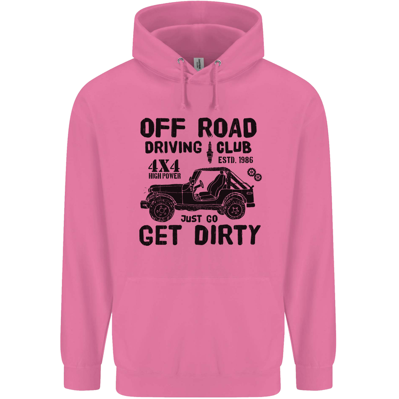 Off Road Driving Club Get Dirty 4x4 Funny Mens 80% Cotton Hoodie Azelea