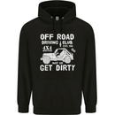 Off Road Driving Club Get Dirty 4x4 Funny Mens 80% Cotton Hoodie Black