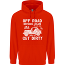 Off Road Driving Club Get Dirty 4x4 Funny Mens 80% Cotton Hoodie Bright Red