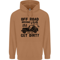 Off Road Driving Club Get Dirty 4x4 Funny Mens 80% Cotton Hoodie Caramel Latte