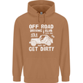 Off Road Driving Club Get Dirty 4x4 Funny Mens 80% Cotton Hoodie Caramel Latte