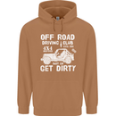 Off Road Driving Club Get Dirty 4x4 Funny Mens 80% Cotton Hoodie Caramel Latte