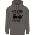Off Road Driving Club Get Dirty 4x4 Funny Mens 80% Cotton Hoodie Charcoal