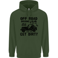 Off Road Driving Club Get Dirty 4x4 Funny Mens 80% Cotton Hoodie Forest Green