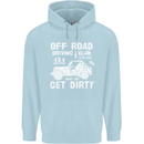 Off Road Driving Club Get Dirty 4x4 Funny Mens 80% Cotton Hoodie Light Blue