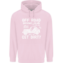 Off Road Driving Club Get Dirty 4x4 Funny Mens 80% Cotton Hoodie Light Pink