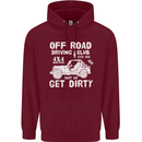 Off Road Driving Club Get Dirty 4x4 Funny Mens 80% Cotton Hoodie Maroon