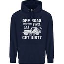 Off Road Driving Club Get Dirty 4x4 Funny Mens 80% Cotton Hoodie Navy Blue