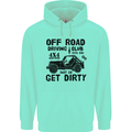 Off Road Driving Club Get Dirty 4x4 Funny Mens 80% Cotton Hoodie Peppermint