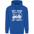 Off Road Driving Club Get Dirty 4x4 Funny Mens 80% Cotton Hoodie Royal Blue