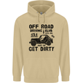 Off Road Driving Club Get Dirty 4x4 Funny Mens 80% Cotton Hoodie Sand