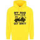 Off Road Driving Club Get Dirty 4x4 Funny Mens 80% Cotton Hoodie Yellow