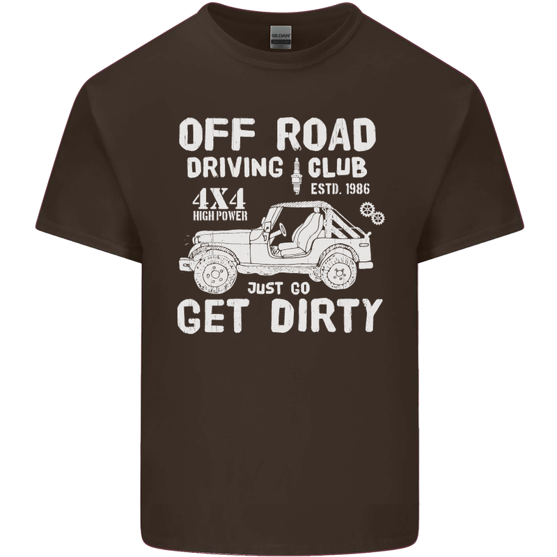 Off Road Driving Club Get Dirty 4x4 Funny Mens Cotton T-Shirt Tee Top Dark Chocolate