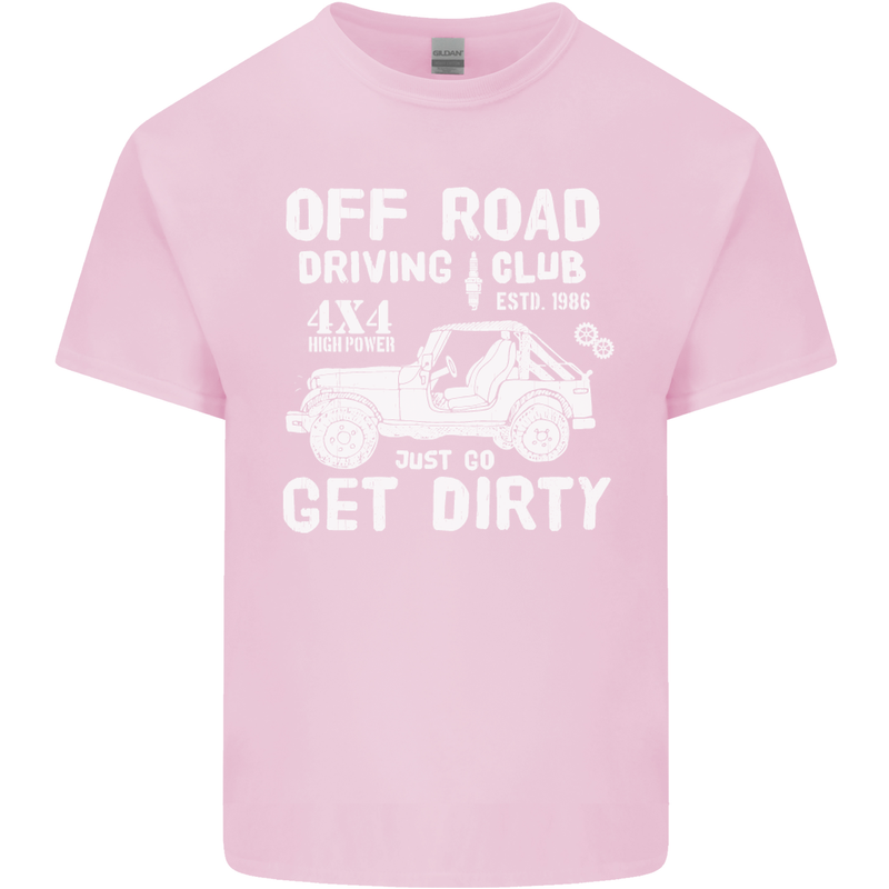 Off Road Driving Club Get Dirty 4x4 Funny Mens Cotton T-Shirt Tee Top Light Pink