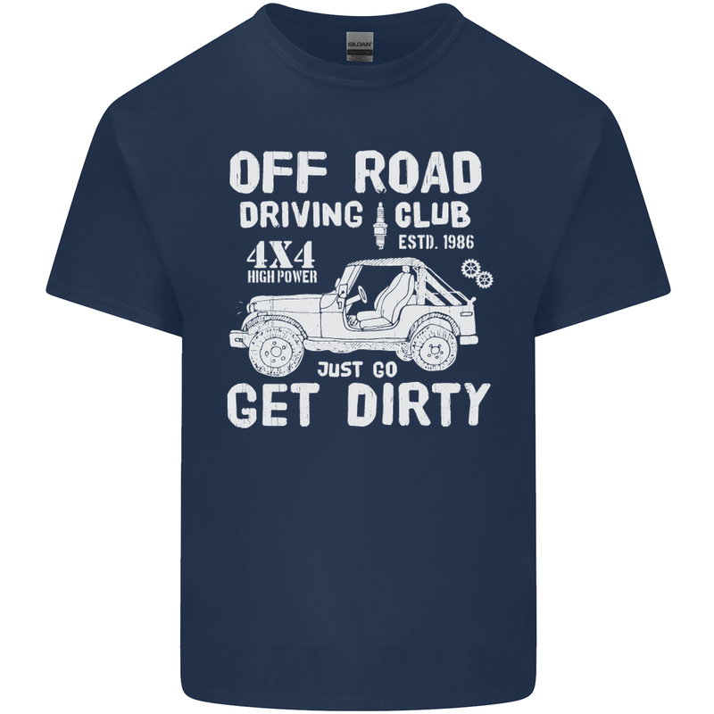 Off Road Driving Club Get Dirty 4x4 Funny Mens Cotton T-Shirt Tee Top Navy Blue