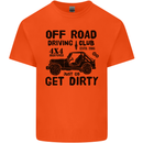 Off Road Driving Club Get Dirty 4x4 Funny Mens Cotton T-Shirt Tee Top Orange