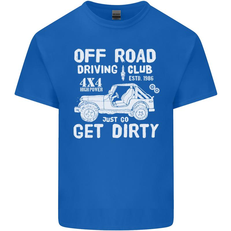 Off Road Driving Club Get Dirty 4x4 Funny Mens Cotton T-Shirt Tee Top Royal Blue