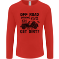 Off Road Driving Club Get Dirty 4x4 Funny Mens Long Sleeve T-Shirt Red